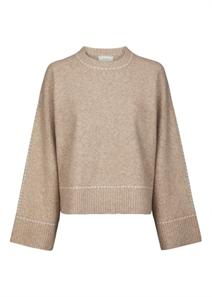 Roeme stitch strik Beige Melange Neo Noir